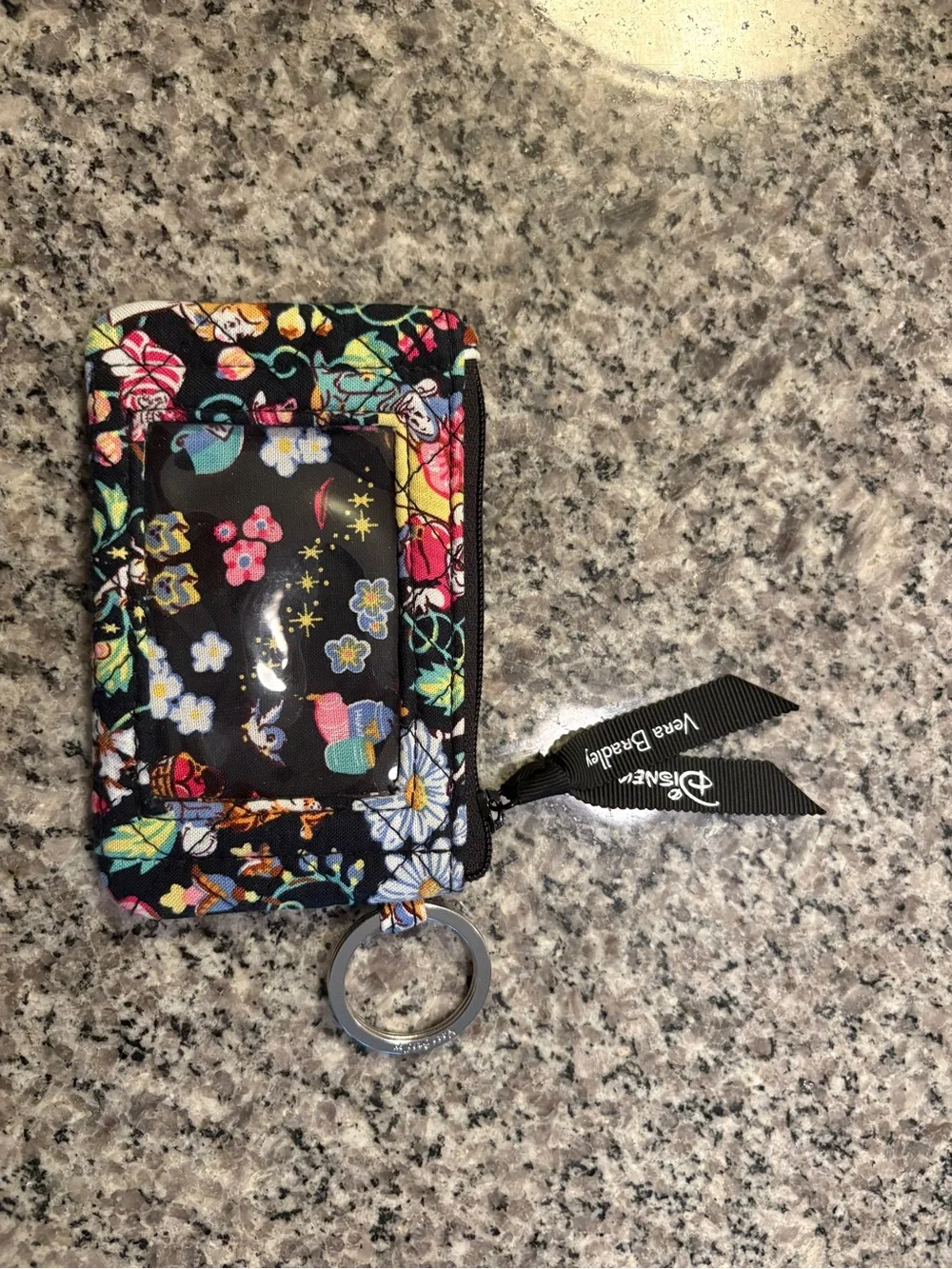 Vera Bradley Disney Classics Swirl Zip ID Case Keyring - Picture 2 of 3